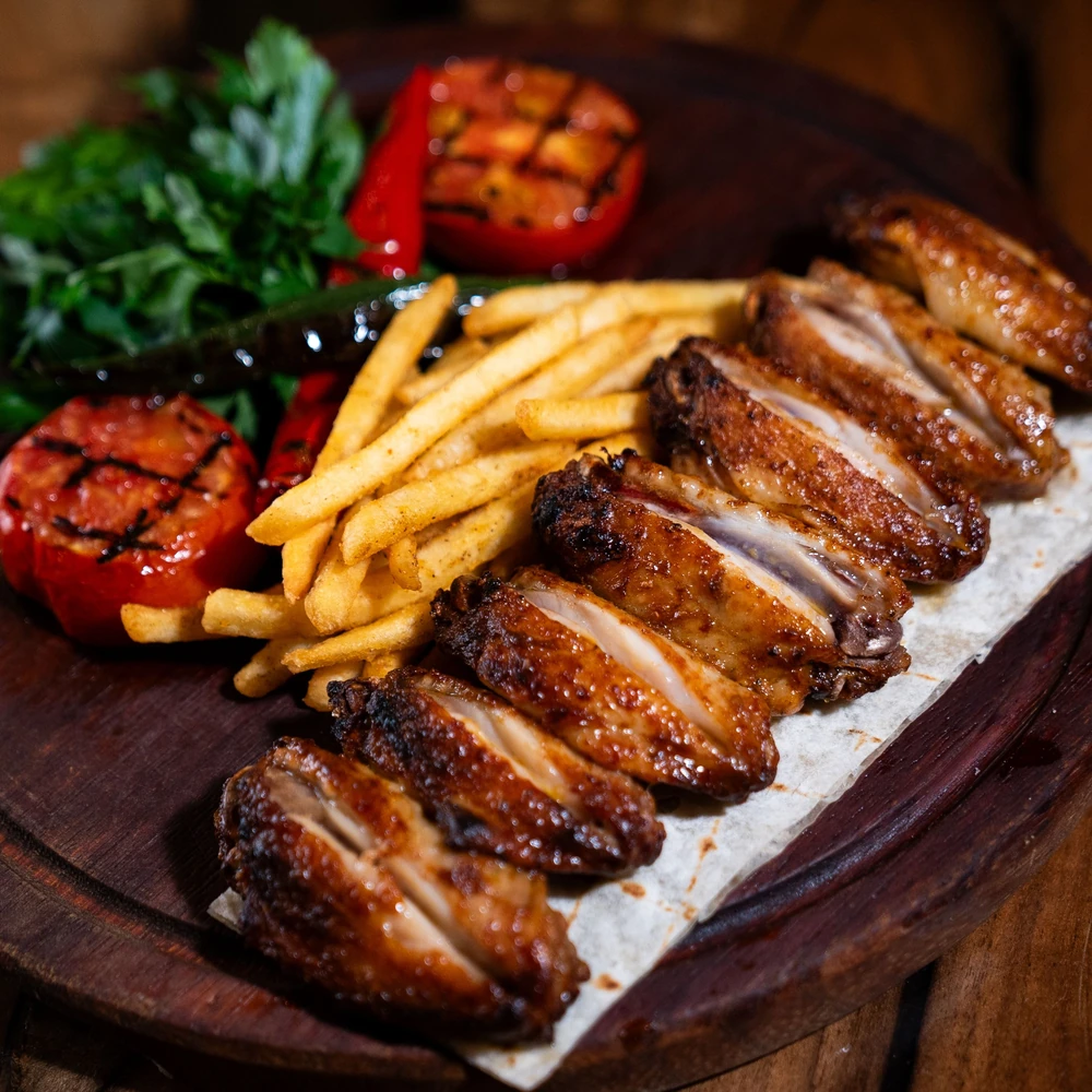 Seasoned grilled chicken served ready to enjoy